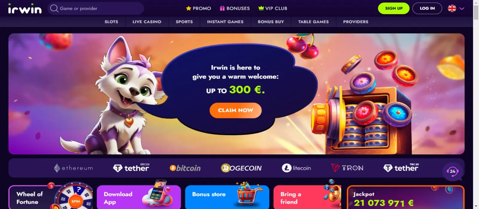 Irwin Casino — Live дилерлер